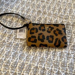 Coach leather wristlet